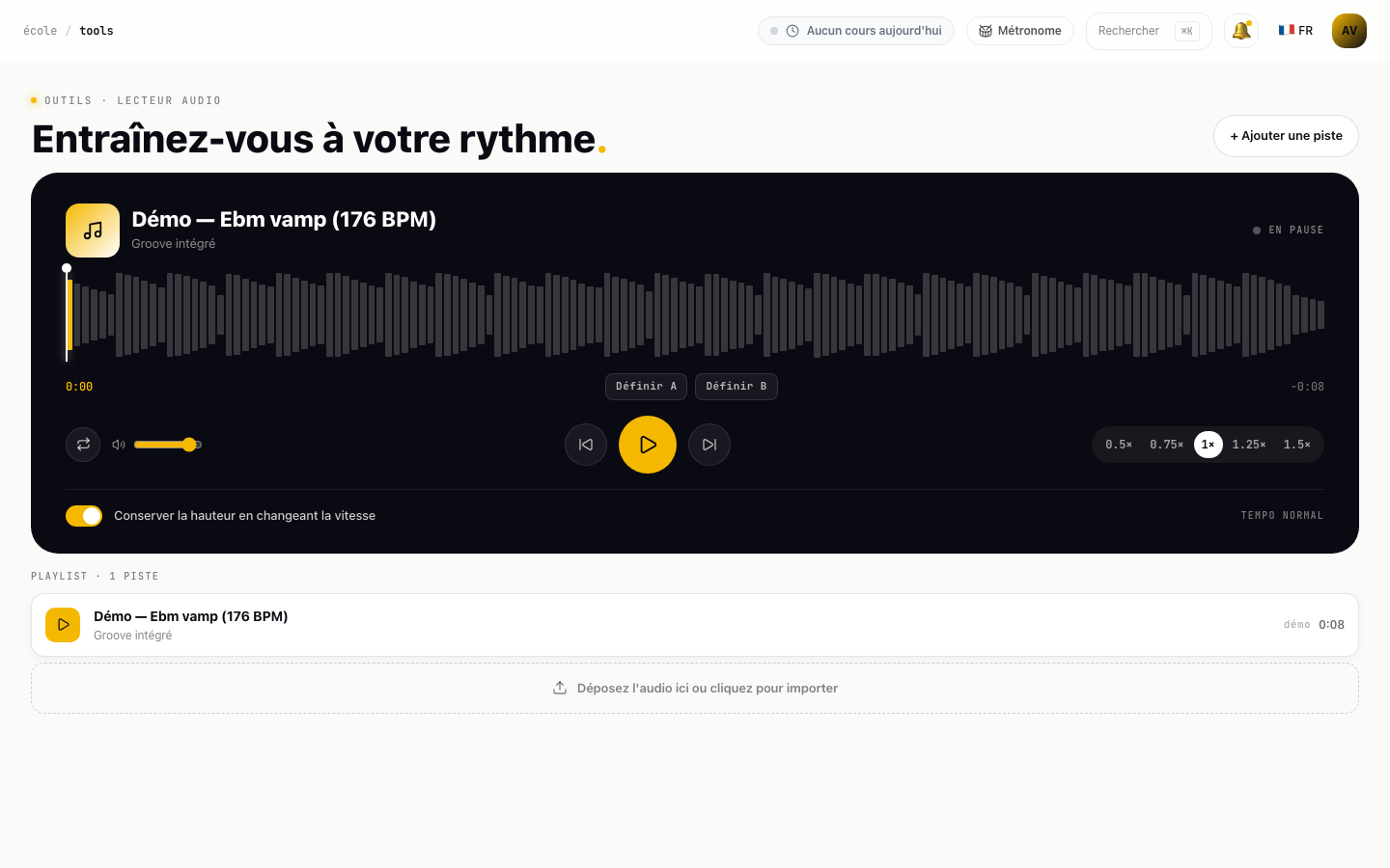 Ralentir l’audio